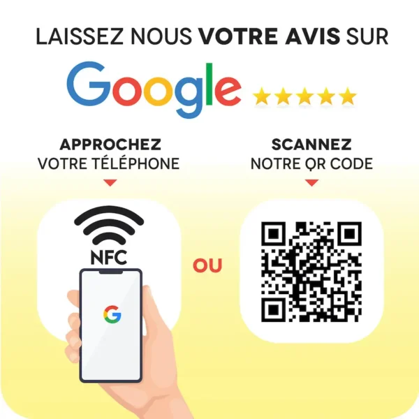 Sticker NFC Avis Google My Business