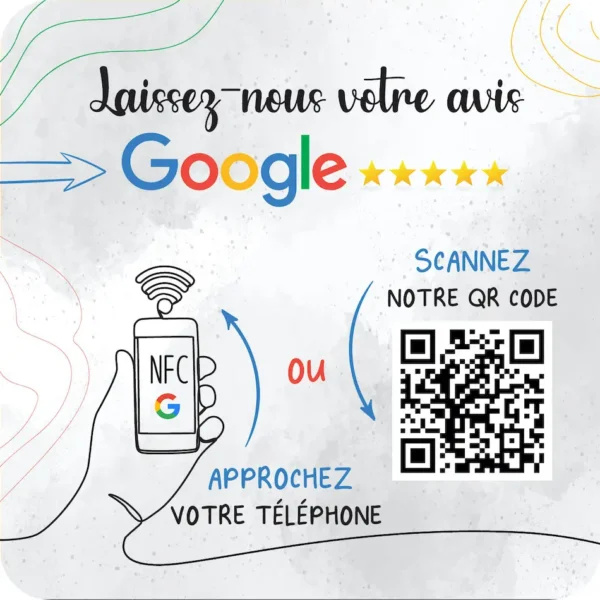 Plaques NFC Avis Google My Business