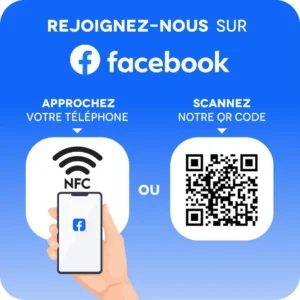 Plaque NFC Plexiglass 3mm Facebook