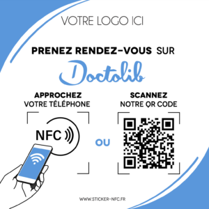 Plaque NFC Plexiglass 3mm Doctolib