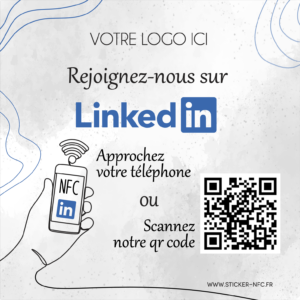 Plaque NFC Plexiglass 3mm LinkedIn