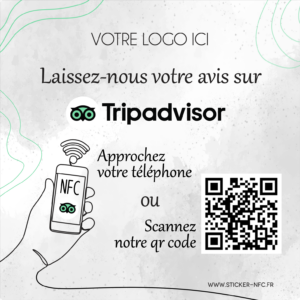 Plaque NFC Plexiglass 3mm TripAdvisor