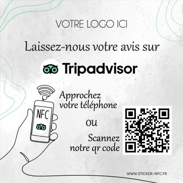 Plaque NFC Plexiglass 3mm TripAdvisor